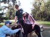 Dad with a couples Great Dane